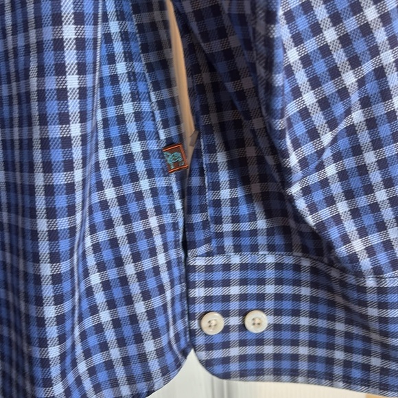 James Tattersall men’s blue long sleeve button down shirt size medium - Picture 5 of 9